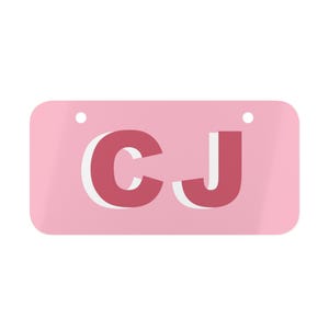 Custom Initial Mini License Plate