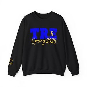 Sudadera con cuello redondo Sigma personalizada / Sudadera Sigma / Top Sigma personalizado / Sudadera con capucha azul rey y dorado / Regalo para hermanas