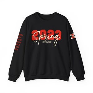 Custom Line Delta Crewneck | Delta Sweatshirt | Personalized Delta Top | Crimson and Cream Hoodie | Soror Gift
