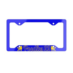 Poodles 22 Metal License Plate Frame