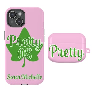Custom Pretty 08 Phone Case / AirPod Case Bundle