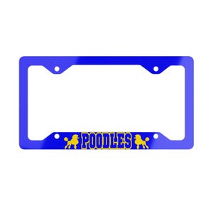 Poodles Metal License Plate Frame