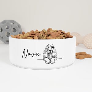 Custom Dog Face Outline Pet Bowl