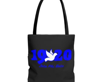 Zeta 1920 Tote Bag / Zeta Phi Beta Tote Bag / Zeta Tote / Azul Real y Blanco / Bolsa para Soror / Tote Negro / Regalo Zeta Perfecto