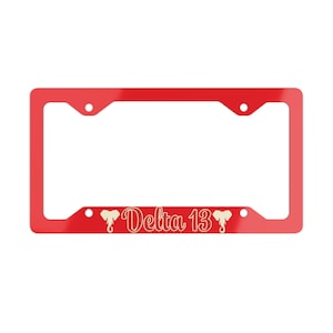 Delta 13 Metal License Plate Frame