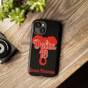 Custom Delta 13 Phone Case | Delta Case | iPhone/Google Pixel/Samsung | Personalized Delta Case | Crimson and Cream