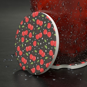 Cherries Soapstone Car Coaster