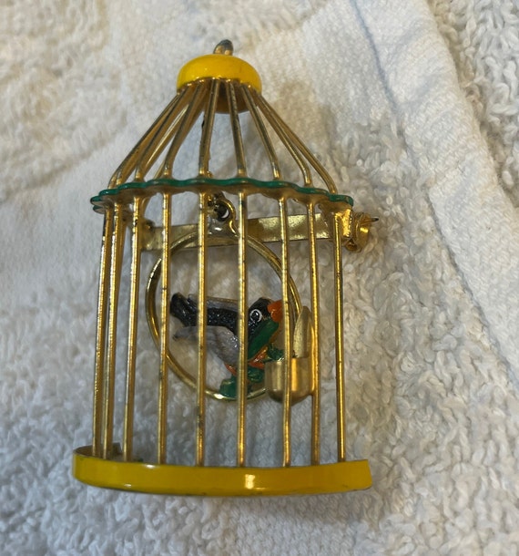 Unique Vintage Birdcage Pin