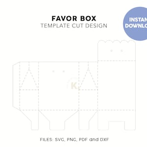 Box Template SVG, Gift box, Favor box, Jewelry box, Paper box template, Party favor box cricut Candy box svg Wedding
