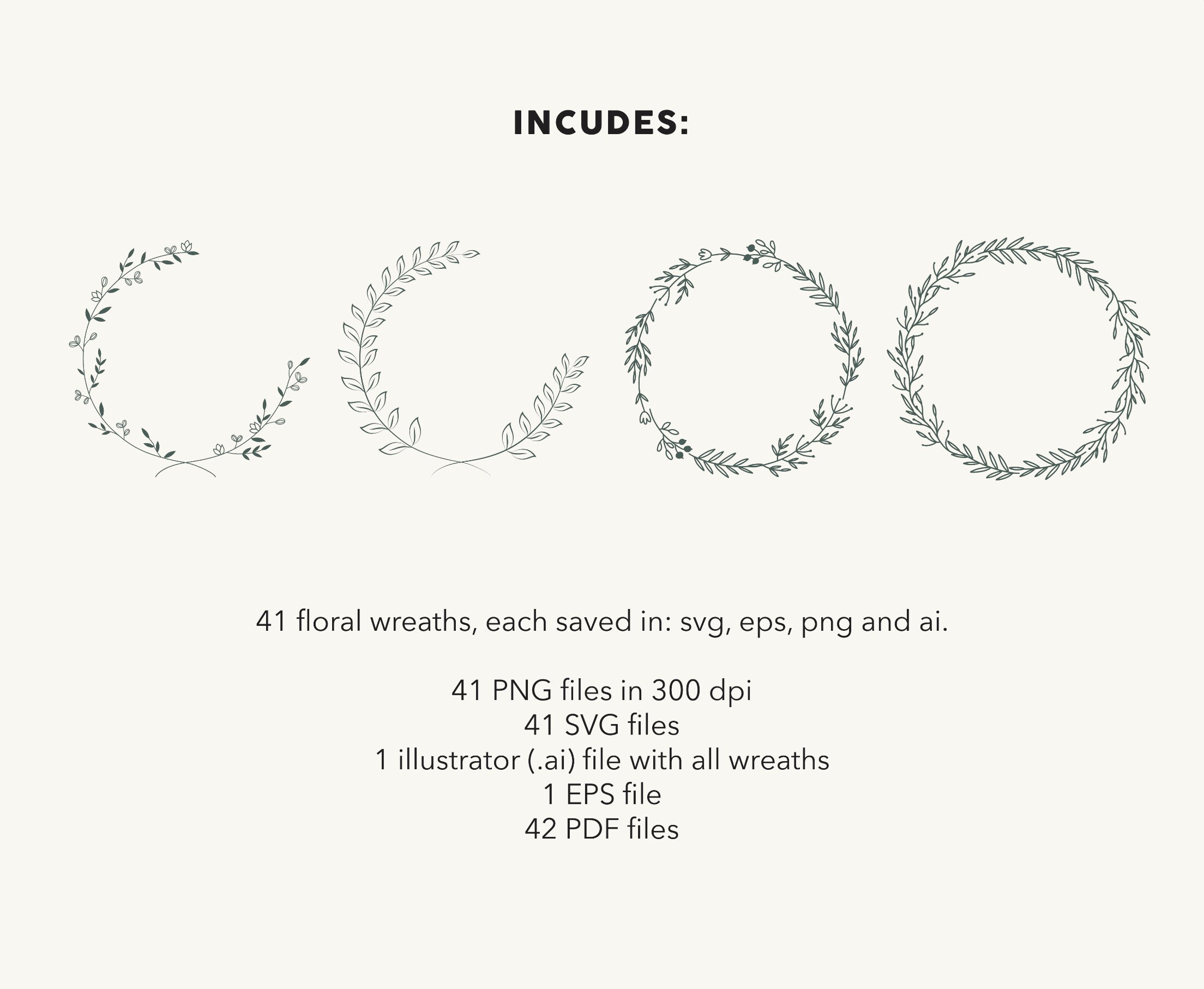 Wreath Floral Designs Svg Bundle | Circle Svg Bundle | Floral Wreath ...