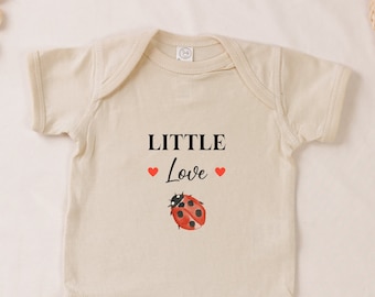Cute little love bug ladybug baby bodysuit baby tshirt baby tee, baby shower gift, baby gift, new baby