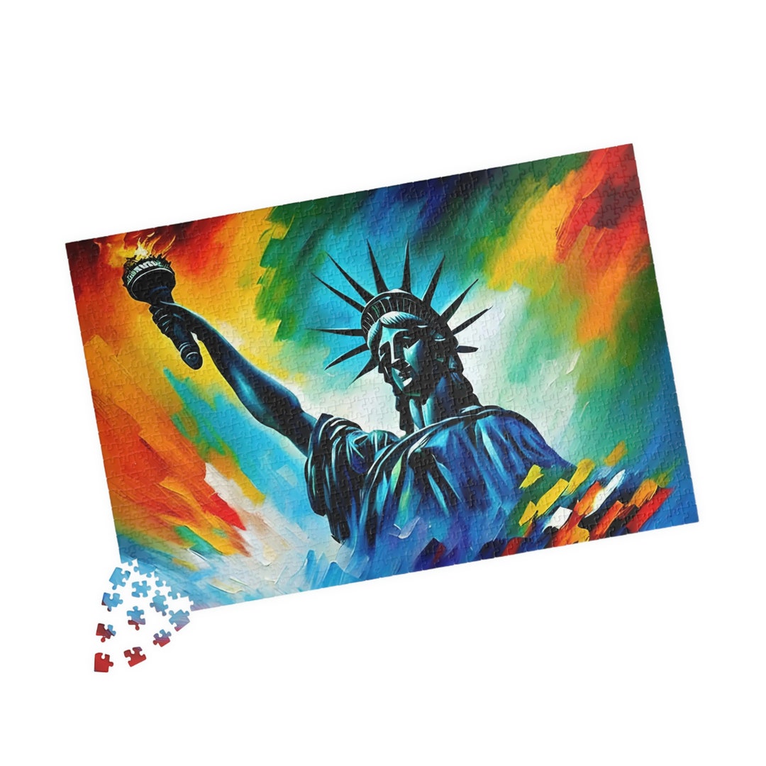 Statue of Liberty Jigsaw Puzzle Statue of Liberty Puzzle Etsy