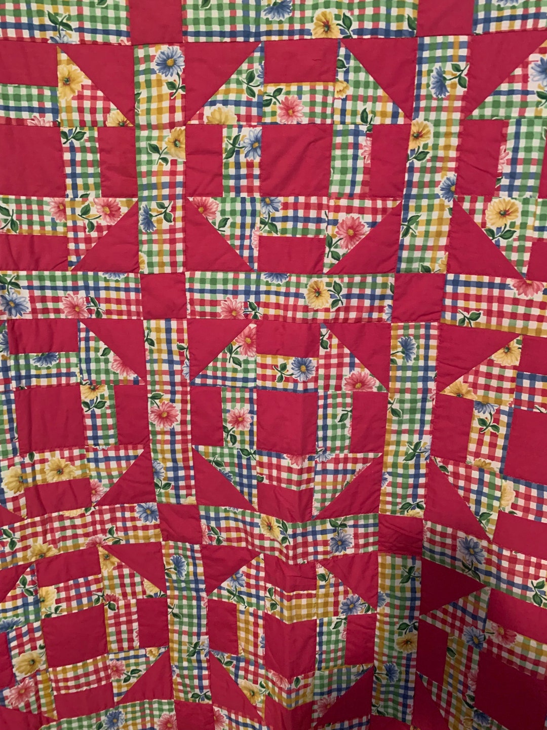 Beautiful Hand Pieced Quilt Etsy