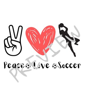 peace love soccer png
