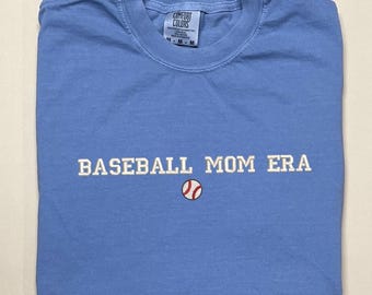 Basketball Mom Era T-Shirt, Comfort Colors Embroidered Tee, Positive Quote Shirt, Teacher Gift, Mom Embroidery Shirt, Motivational Tee
