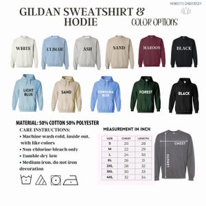 Embroidered Hockey Mom Sweatshirt Women's Game Day Tee Hockey Mom Top Ice Hockey Player Gift Sports Coach Hoodie, Custom Name Team Hoodie image 9