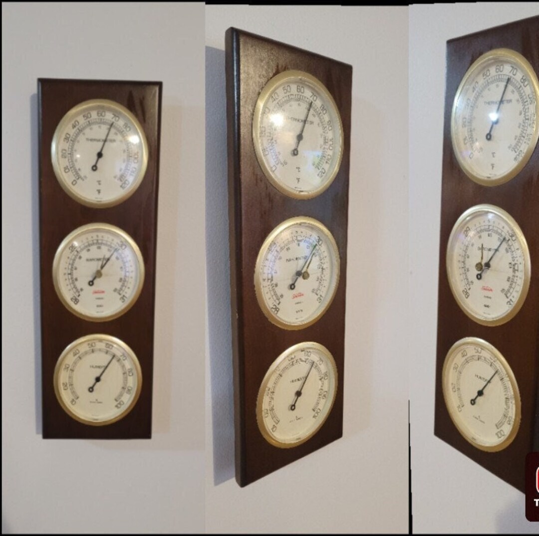 Vintage Sunbeam Barometer Humidity & Temperature Station Etsy