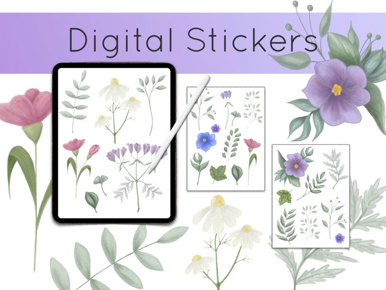 Digital Stickers, Stickers Pack, Pre Cropped Stickers for Goodnotes ...