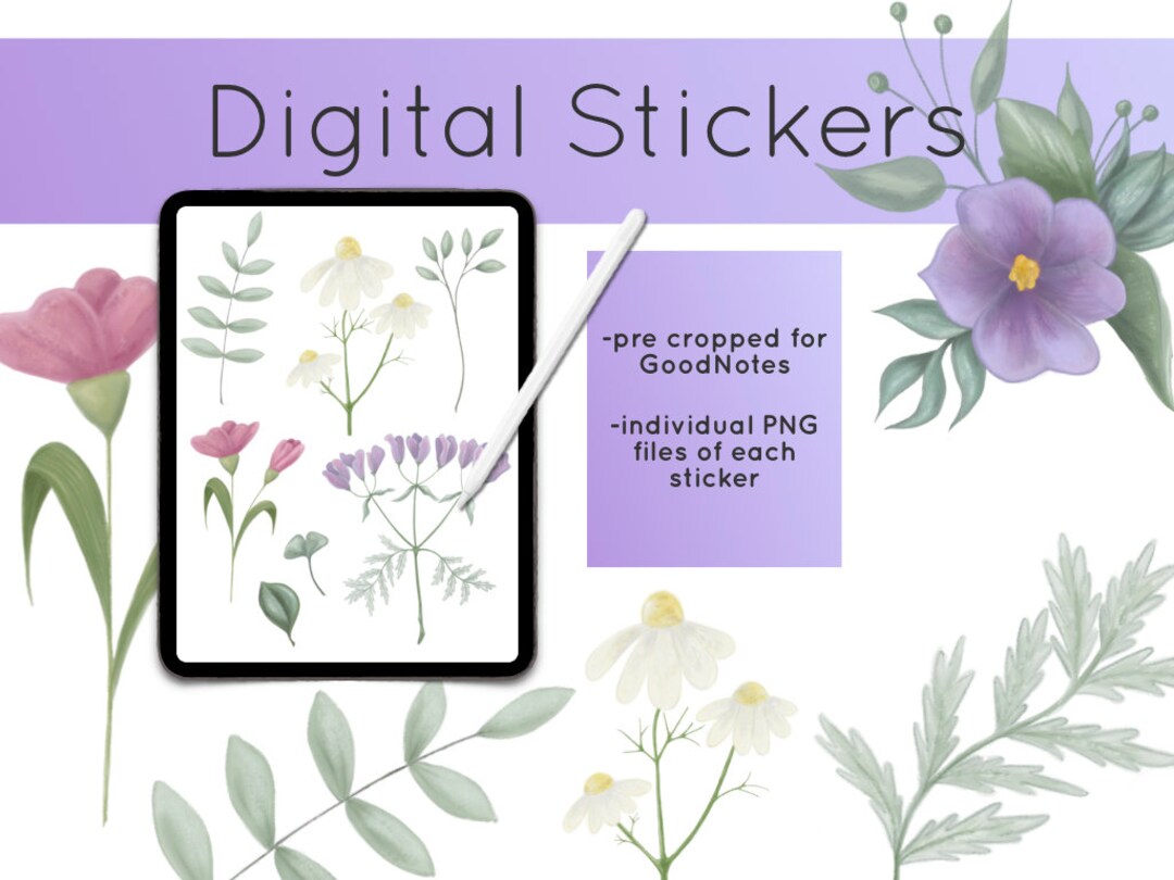 Crops Sticker Digital Stickers, Stickers Pack, Pre Cropped Stickers for Goodnotes ...