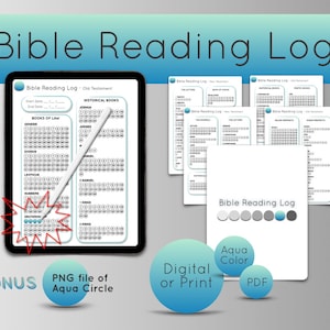 Bible Reading Log | Bible Reading Tracker | Bible Reading Chart | Bible Reading Plan Printable | Bible Reading Guide | Bible Study