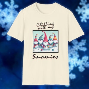 Chilling with My Gnomies | Festive Winter Gnome T-Shirt