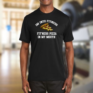 Camiseta divertida de pizza de fitness