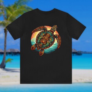 Vibrant Sea Turtle T-shirt - Soft Cotton Blend - Ocean