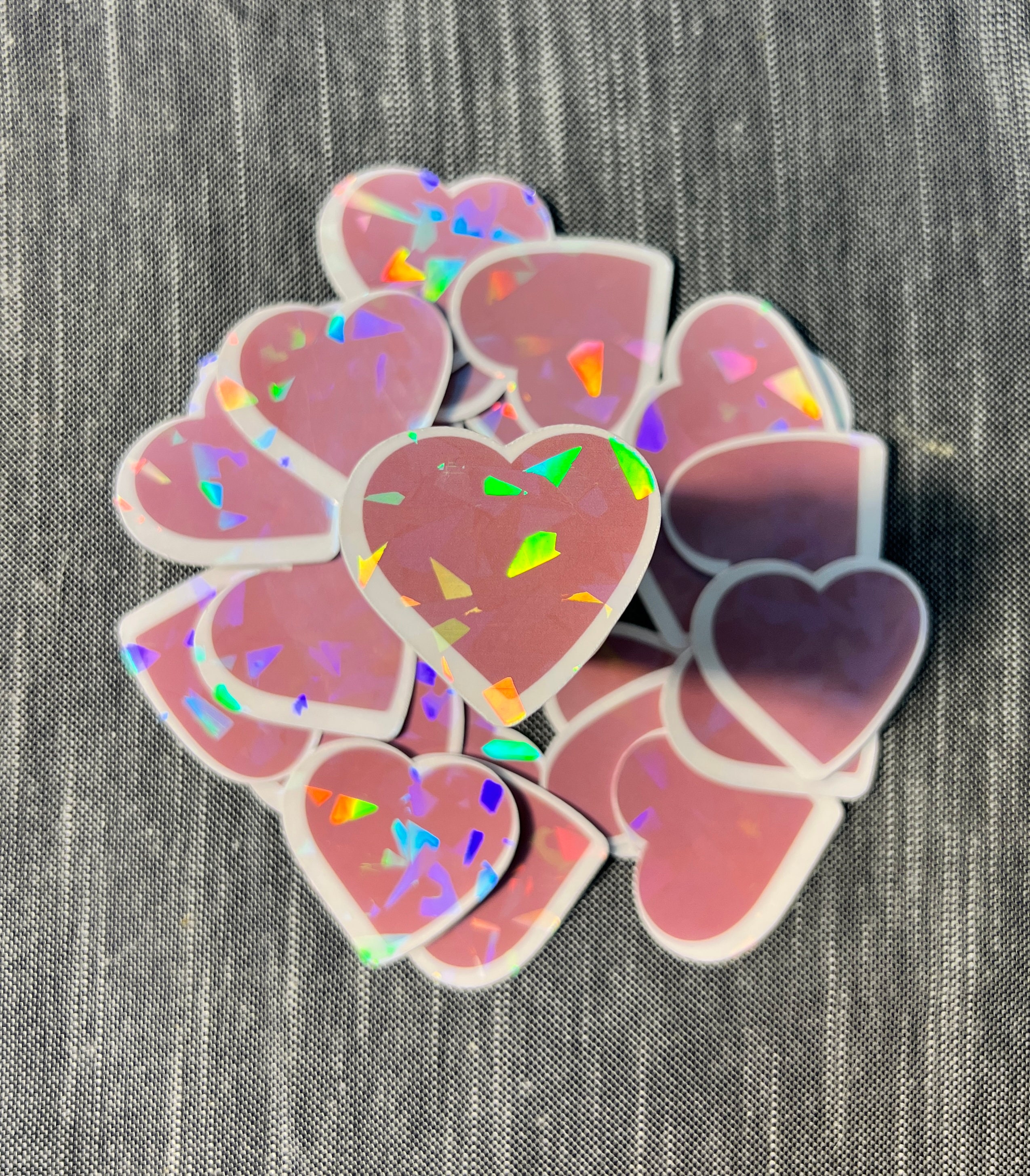 Set of 24 Sparkly Heart Stickers Sparkle Heart Stickers for Etsy
