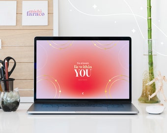 Positive Affirmation Wallpaper für Desktop, Laptop, iPhone, iPad | Hintergrund | Digitaler Sofort Download | Tägliche Nachrichten | Selbstliebe