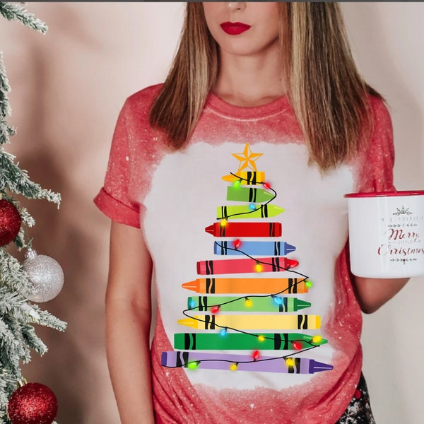 Ready to Press-Crayon Christmas Tree-Sublimation Transfer