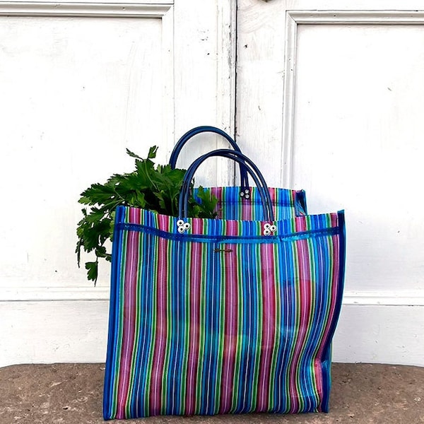 Bolsas y cestas reutilizables de nylon de colores