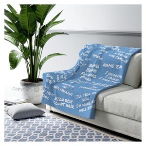 BravoTV Real Housewives Quote Sherpafleecedeken | Blauw wit Rhop Rhony Rhonj Rhobh Rhoslc Rhoa Throw Bravo tv fan cadeau | GRATIS VERZENDING