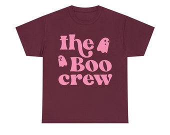The Boo Crew Unisex Cotton Halloween T-Shirt | Happy Halloween Ghost Shirt | 10 Color Options | FREE SHIPPING