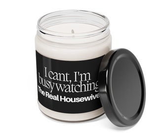 Vela de soja perfumada Real Housewives Bravo TV de 9 oz / Bravoholic Rhoa Rhobh Rhoc Rhony Rhoslc Rhugt Rhop / Vela de soja blanca y negra / Envío GRATIS