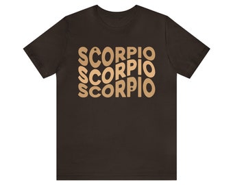 Scorpio Zodiac Sign Tshirt | Scorpio Scorpion Star Sign Shirt | Scorpio Astrology Sign Gift | Scorpio Horoscope Birthday Merch FREE SHIPPING
