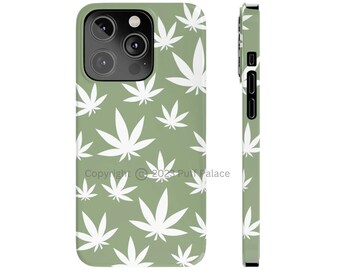420 Funda para iPhone hoja de cáñamo / Stoner Merch Green Cannabis Phone Case / Regalo para Stoner Smoker Gift / 420 Moda / ENVÍO GRATIS