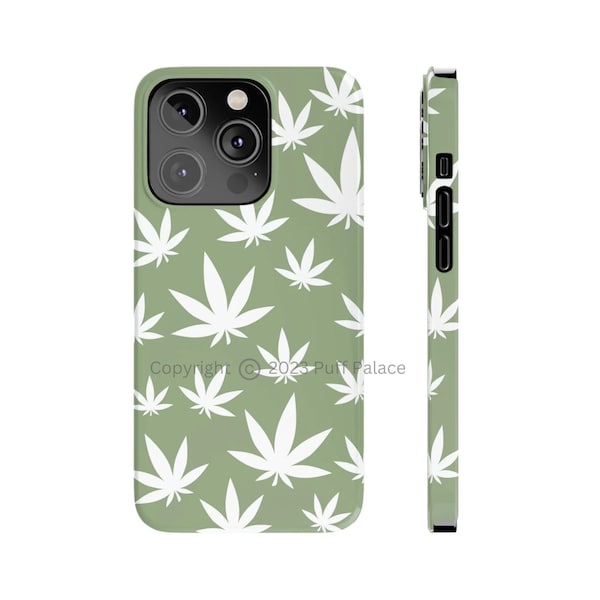 420 Hemp Leaf iPhone Case | Stoner Merch Green Cannabis Phone Case | Gift For Stoner Smoker Gift | 420 Fashion | FREE SHIPPING