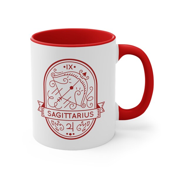 Personalised/Non Personalised Zodiac Sign, Sagittarius, Ceramic Mug 11oz main image 0