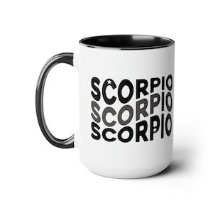 15oz Scorpio Zodiac Sign Mug | Scorpio Scorpion Astrology Horoscope merch | Scorpio Celestial Birthday Gift | FREE SHIPPING