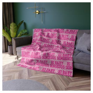 RHOSLC Baby Gorgeous Pink Blanket | Real Housewives Of Salt Lake City Lisa Barlow Fan Merch BravoTv Gift Bravoholic Home Decor FREE SHIPPING