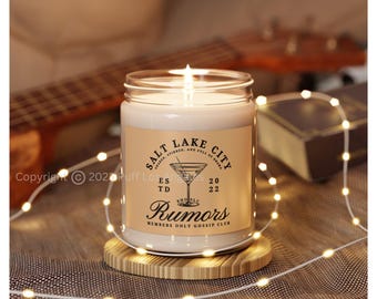 Vela de soja perfumada RHOSLC Rumors & Nastiness Gossip Club, 9 oz / 9 opciones de aroma / Regalo para amas de casa, decoración del hogar