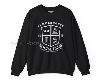 Uniseks sweatshirt met ronde hals Summer House | BravoTV-cadeau | Summerhouse Hamptons Social Club-shirt | Bravoholic fanmerchandise