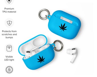 Estuche para AirPods de hoja de cáñamo / Se adapta a AirPod y AirPod Pro / Regalo para Smoker Stoner 4/20 / Hip Hop Fashion Hemp iPhone Earbud Case / ENVÍO GRATIS