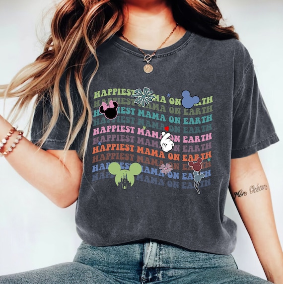 Happiest Mama on Earth Shirt, Disney Mom Shirt, Disney Family Trip, Disneyland Shirt, Shirts For Mom, Mothers Day Gift