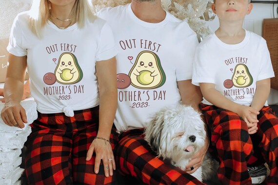 Matching Mother&#39;s Day Shirt, Funny Our First Mothers Day Shirt, Mother&#39;s Day Gift Ideas, Avocado Shirts, Mom Shirts, Matching Mom and Baby