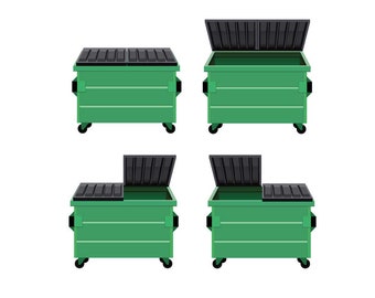 Vector Dumpsters Digital Artwork – Download Now, Original by Digytl, Includes AI, EPS, JPG (5000px)