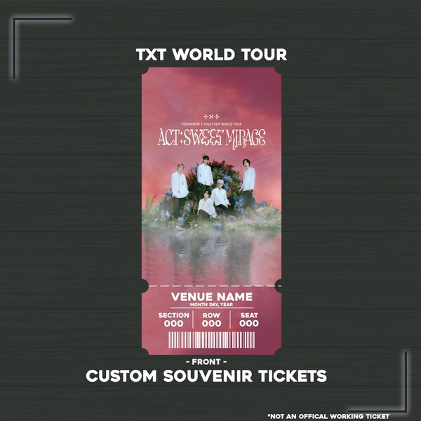 Txt Ticket Tour Etsy