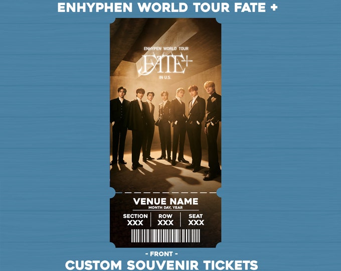 ENHYPEN Fate + World Tour, Custom Physical Memory Souvenir Concert Tickets - Enhypen - kpop