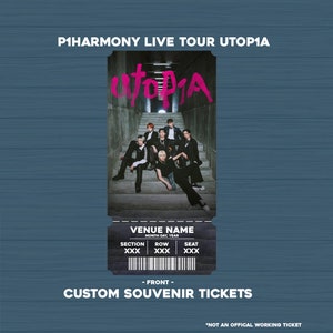 P1Harmony Live Tour UTOP1A, Custom Physical Memory Souvenir Concert Tickets - Utopia- kpop