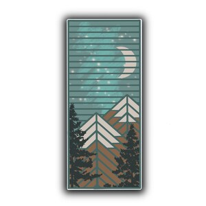 Geometric Mountain Art Sticker - vinyl weather proof sticker